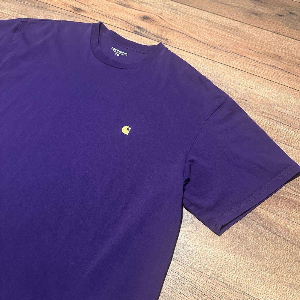 Carhartt Wip Purple Short Sleeve Logo T-Shirt Mens Xxl